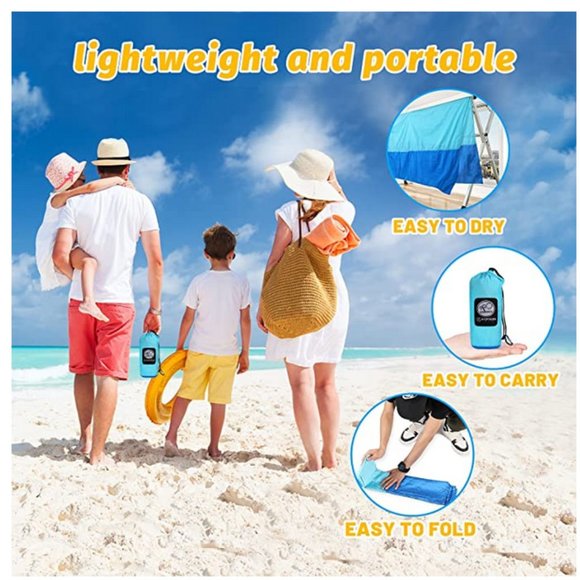 Beach Blanket Waterproof Sandproof Oversized 120.08"L x 110.24"W - Picture 4 of 6